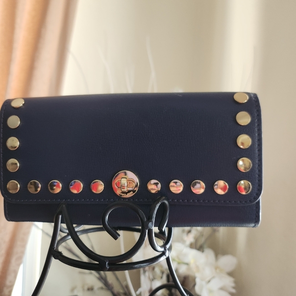 MICHAEL KORS Rivington Gold Stud Large Wallet leather turn-lock - Picture 1 of 7